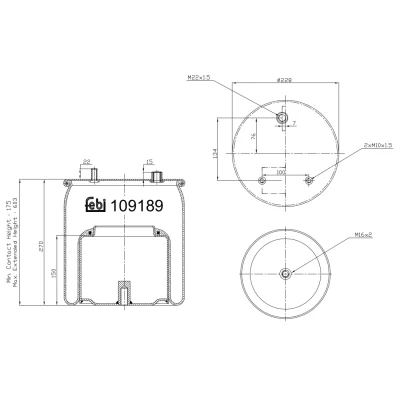 Kuva FEBI BILSTEIN 109189 Metallipalje, ilmajousitus