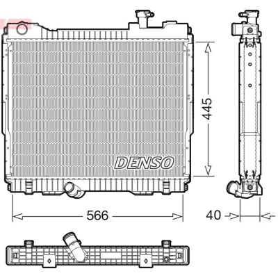 Kuva DENSO DRM23119 Jäähdytin 445 590 40