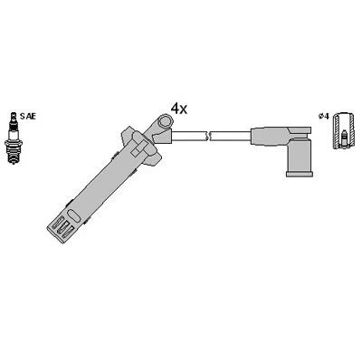 Kuva HITACHI 134966 Sytytysjohto FORD: Galaxy Mk1 MPV