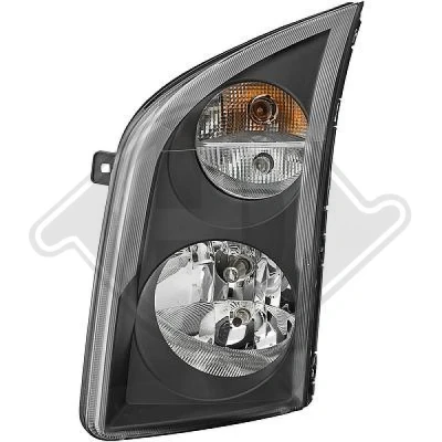 Kuva DIEDERICHS 2281083 Ajovaloumpio Vasen H7/H7 Huomiovalolla VOLKSWAGEN: Crafter 30 35 Bussi, 50 Van