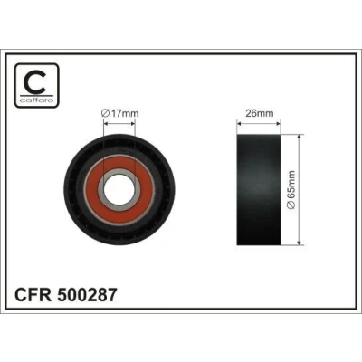 Kuva Ohjainrulla, moniurahihna CAFFARO 500287