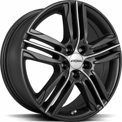 Kuva RONAL R57 Matt Black front cut 7.5x18 5/120 ET42 B82