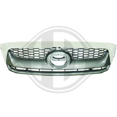 Kuva DIEDERICHS 6684941 Etusäleikkö Musta kromattu raita TOYOTA: HILUX 3 Pick up