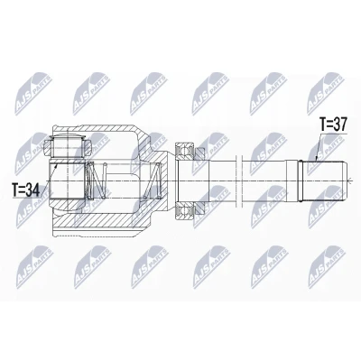 Kuva Nivelsarja, vetoakseli, Etuakseli, oikea CITROËN, DS, OPEL, PEUGEOT OE 9807280380, 9808800780
