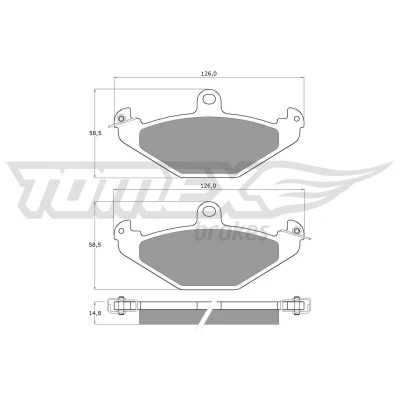 Kuva TOMEX brakes TX 12 20 Jarrupalat Etuakseli Kulumisenilmaisemelle BMW: 3 Sedan, Touring
