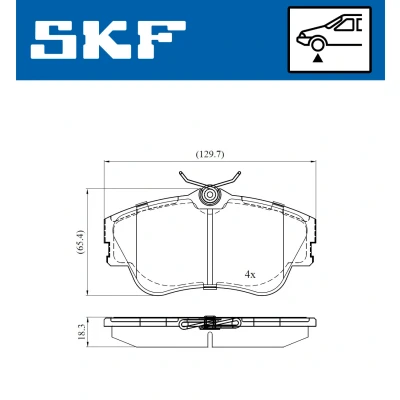 Kuva SKF VKBP 80321 Jarrupalat Ei kulumisenilmaisimelle VOLKSWAGEN: TRANSPORTER 4, 4 Bus