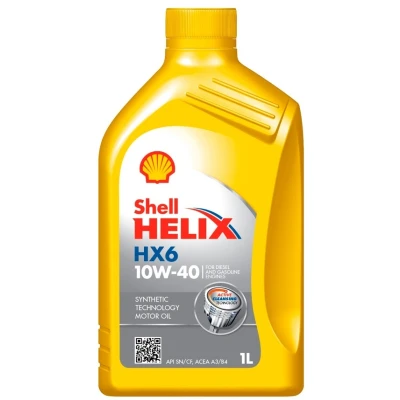 Kuva Shell Helix HX6 10W 40 1l Moottoriöljy 550053775 MERCEDES BENZ: Sprinter 3.5 T Bussi, C sarja modell, E Sedan, VOLKSWAGEN: Transporter 5