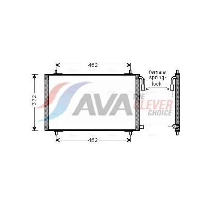 Kuva PRASCO PE5191 Ilmastoinnin Lauhdutin 14,5 11,0 Alumiini 545 PEUGEOT: 206 Hatchback