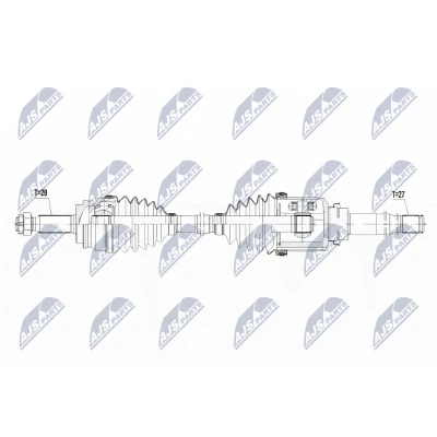 Kuva NTY NPW CH 064 Vetoakseli Etuakseli, oikea 960 JEEP: Compass