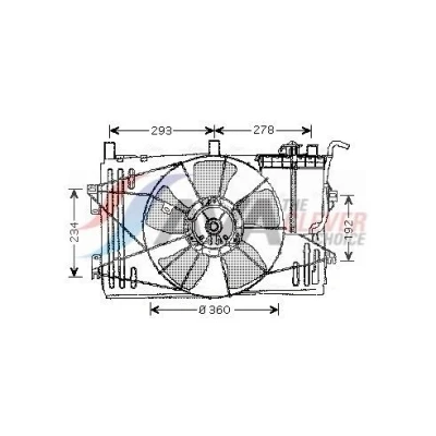 Kuva AVA COOLING SYSTEMS TO7508 Jäähdyttimen Tuuletin 360mm 110W
