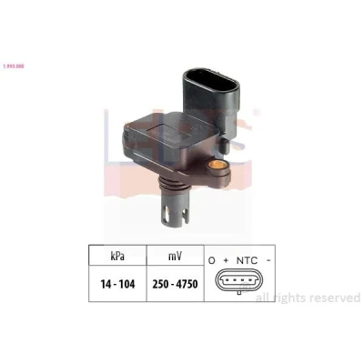 Kuva EPS 1.993.085 Paineilma Anturi, Korkeus Made in Italy OE Equivalent