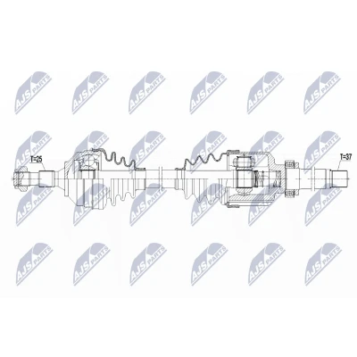 Kuva Vetoakseli, Etuakseli, oikea Citroën C4 II, Peugeot 3008 minibus, minivan, 308 I, cc, sw skåp / kombi 5008 OE 3272TL, 3273.QS