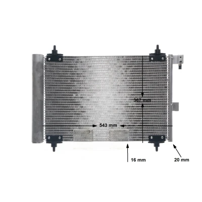 Kuva MAHLE ORIGINAL AC 350 000S Ilmastoinnin Lauhdutin Vedenerottimella 520 CITROËN: Xsara Hatchback, Farmari, PEUGEOT: 406 Sedan