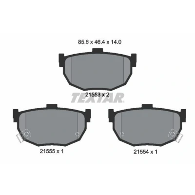 Kuva TEXTAR 2155301 Jarrupalat akustisella kulumavaroittimella KIA: Cerato Hatchback, Sedan, HYUNDAI: Elantra III COUPE II,