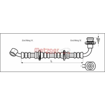 Kuva METZGER 4110071 Jarruletku 727 SUZUKI: Vitara I SUV, Grand 1 SUV