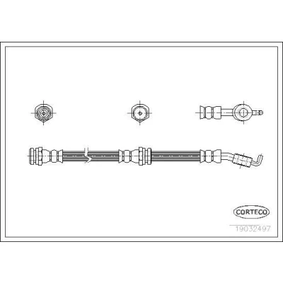 Kuva CORTECO 19032497 Jarruletku Taka akseli 495 MAZDA: 626 V Hatchback, Sedan