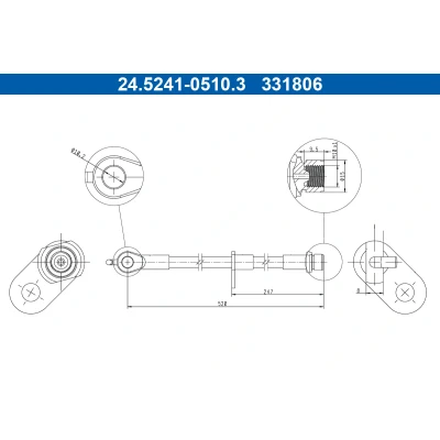Kuva ATE 24.5241 0510.3 Jarruletku 520mm M10x1mm
