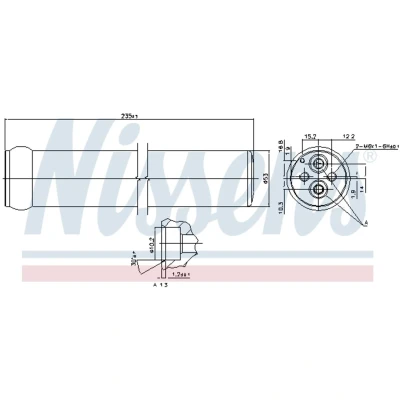 Kuva NISSENS 95587 Ilmastoinnin Kuivain R 134a Alumiini