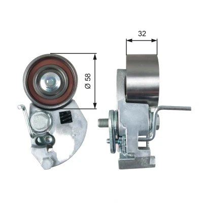 Kuva GATES FleetRunner Micro V Stretch Fit T43133 Kiristysrulla, Hammashihnat HYUNDAI: Getz
