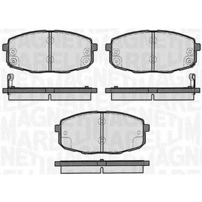Kuva MAGNETI MARELLI 363916060281 Jarrupalat akustisella kulumavaroittimella KIA: cee‘d II Sportswagon, I Farmari, Hatchback