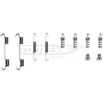 Kuva TOMEX brakes TX 42 08 Tarvikesarja Jarrukengät Taka akseli MERCEDES BENZ: C sarja T modell, Sedan, S Sedan