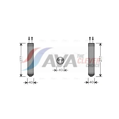 Kuva PRASCO SUD089 Ilmastoinnin Kuivain R134a Alumiini SUBARU: Forester II (SG) 2.0 AWD, S Turbo 2.5 X RX Nato AWD