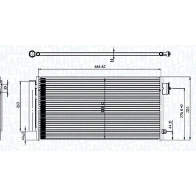 Kuva Kondensaattori, ilmastointilaite FIAT 500L, TIPO Halvkombi, Kombi, Sedan OE 88450 02280, 12280, 12290
