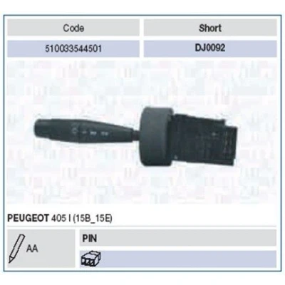 Kuva MAGNETI MARELLI 510033544501 Kytkin Ohjausakseli