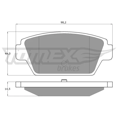 Kuva TOMEX brakes TX 11 54 Jarrupalat Taka akseli MITSUBISHI: GALANT 3
