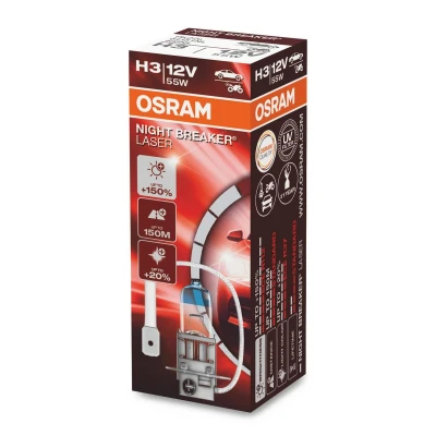 Kuva OSRAM 64151NL Polttimo, kaukovalo H3 12V 55W Halogeeni BMW: 5 Sedan, Touring, 3 SKODA: Superb II Farmari, Octavia 1 Combi, Fabia Combi