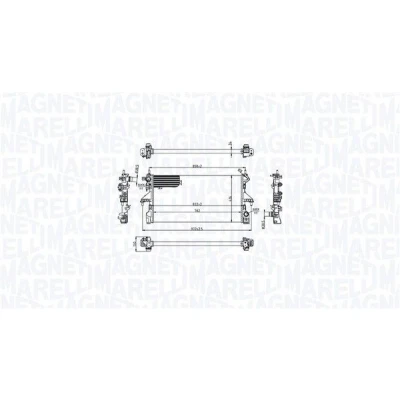 Kuva MAGNETI MARELLI 350213216700 Jäähdytin ajoneuvoille käsivaihteistolla 780 398 34 Jäähdytysrivat mekaan. kiinnitetyt PEUGEOT: Boxer Bussi