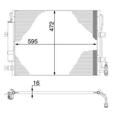 Kuva Lauhdutin, ilmastointilaite MAHLE ORIGINAL AC 273 000S