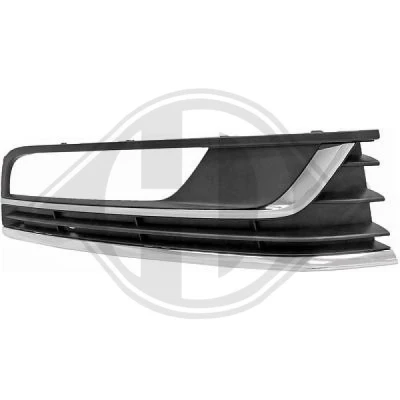 Kuva DIEDERICHS 2248146 Puskurin Ritilä kromattu raita Oikea VOLKSWAGEN: Passat B7 Variant, Sedan
