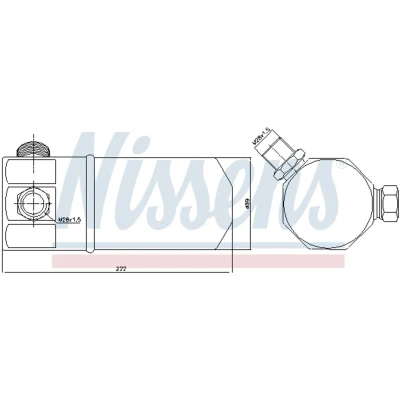 Kuva NISSENS 95117 Ilmastoinnin Kuivain R 134a Alumiini AUDI: A6 C4 Sedan