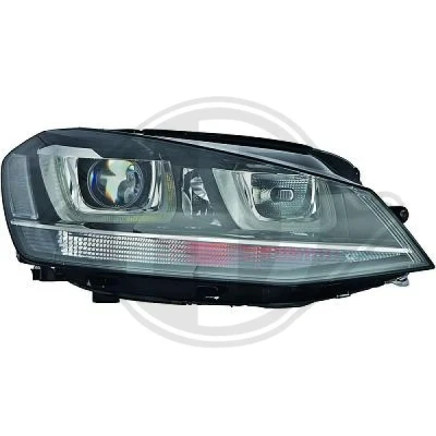 Kuva DIEDERICHS 2216985 Ajovaloumpio Vasen D3S/H7 Xenon Päiväajovalolla (LED) Oikeanpuoleiselle liikenteelle Valokorkeussäätimen moottorilla