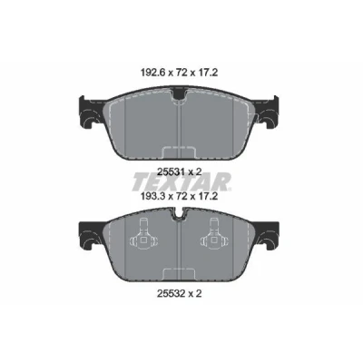 Kuva TEXTAR 2553103 Jarrupalat Kulumisenilmaisemelle