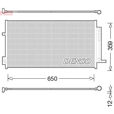 Kuva DENSO DCN06016 Ilmastoinnin Lauhdutin Vedenerottimella R 134a