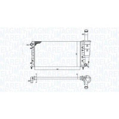 Kuva MAGNETI MARELLI 350213196000 Jäähdytin 582 322 23 Jäähdytysrivat mekaan. kiinnitetyt FIAT: Grande Punto Hatchback