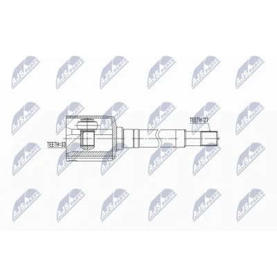 Kuva NTY NPW NS 033 Vetonivel Etuakseli, oikea, Vaihteiston puoli NISSAN: Qashqai / Qashqai+2 I, X Trail