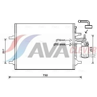 Kuva PRASCO VO5166D Ilmastoinnin Lauhdutin Vedenerottimella 18 13 Alumiini 575 R 134a VOLVO: V60 I, S60 II, XC60 I