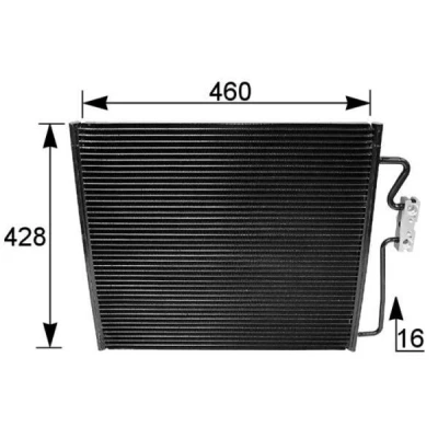 Kuva MAHLE ORIGINAL AC 154 001S Ilmastoinnin Lauhdutin ilman vedenerotinta 462 BMW: 7