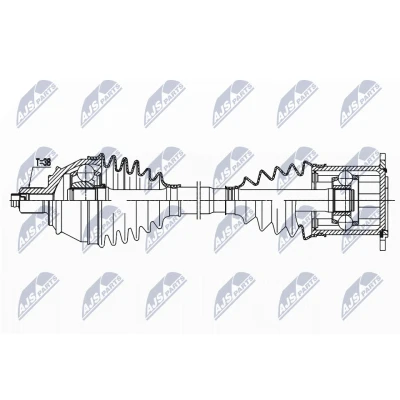 Kuva NTY NPW AU 033 Vetoakseli Etuakseli, vasen 556 AUDI: A8 D3