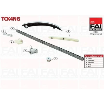 Kuva FAI AutoParts TCK4NG Jakoketjusarja ilman tiivisteitä, hammaspyöriä Yksinkertainen, Niittiketju OPEL: Corsa D Hatchback, Combo C Tour