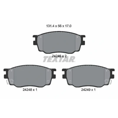 Kuva TEXTAR 2424601 Jarrupalat akustisella kulumavaroittimella MAZDA: 6 Sedan, Hatchback, 323 F