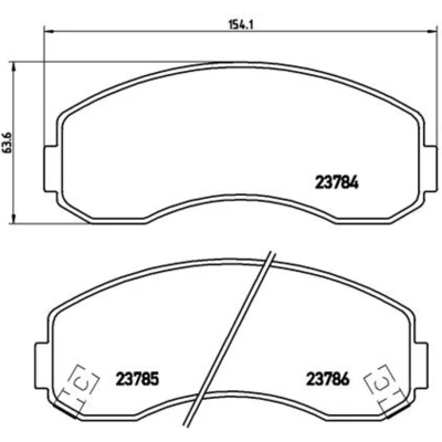 Kuva BREMBO P 99 003 Jarrupalat akustisella kulumavaroittimella Ilman tarvikkeita