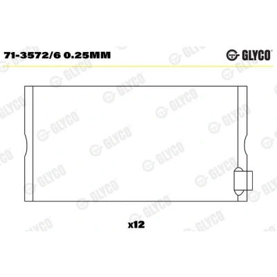 Kuva Kiertokangen laakeri GLYCO 71 3572/6 0.25mm