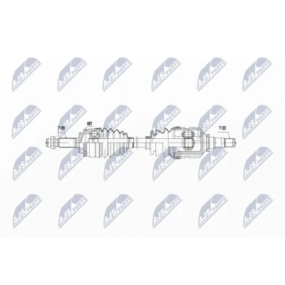 Kuva NTY NPW TY 058 Vetoakseli Etuakseli, vasen 635 TOYOTA: Corolla IX Station Wagon, Hatchback, Sedan