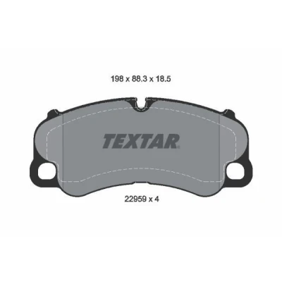 Kuva TEXTAR 2295901 Jarrupalat Kulumisenilmaisemelle