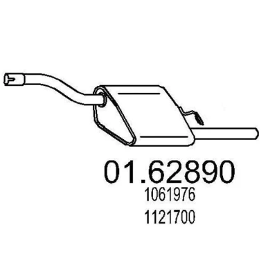 Kuva MTS 01.62890 Takaäänenvaimennin 1040 FORD: Focus Mk1 Farmari