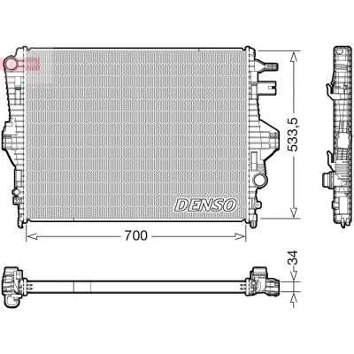 Kuva DENSO DRM32050 Jäähdytin 700 550 34